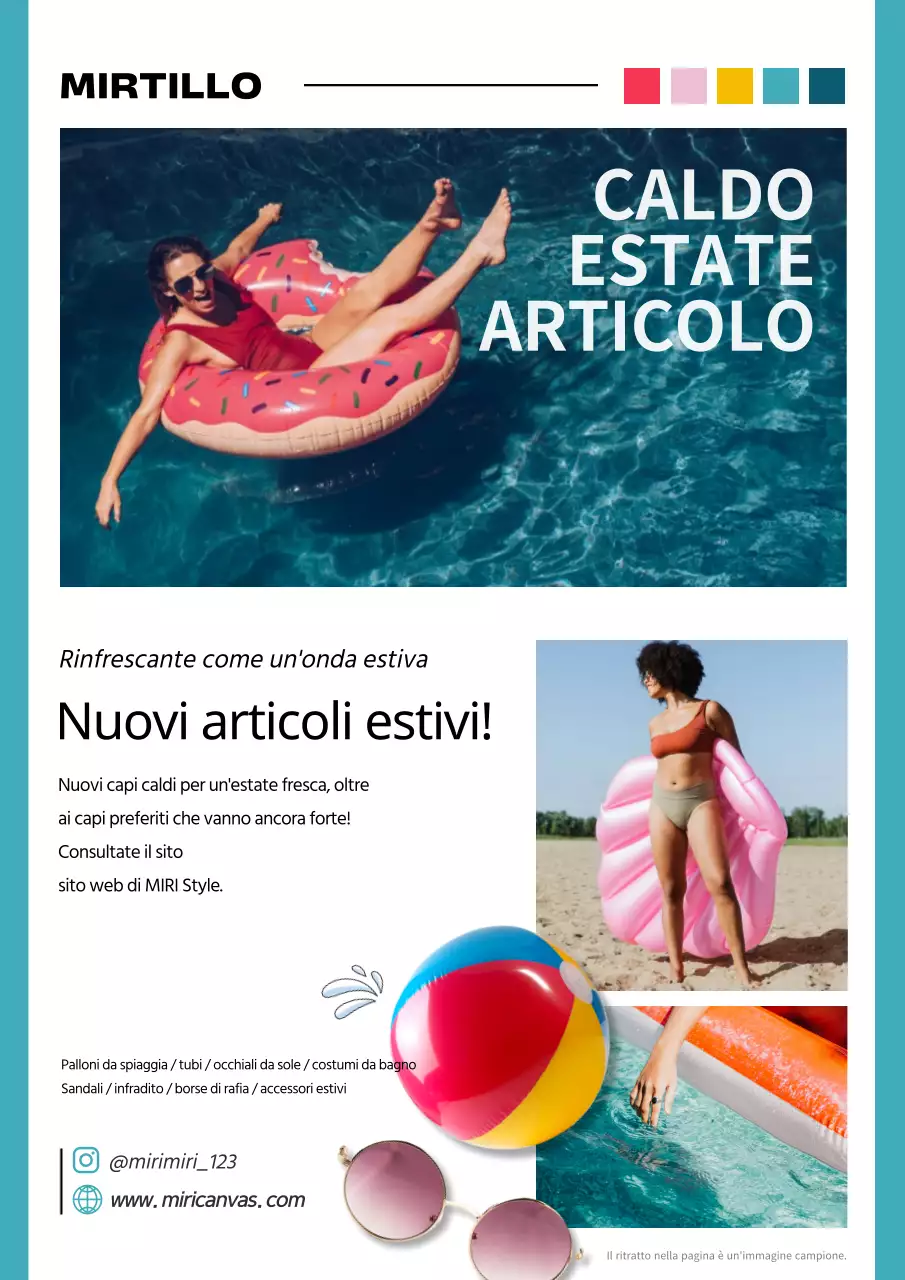 Promozione dei costumi da bagno estivi kitsch di Mint