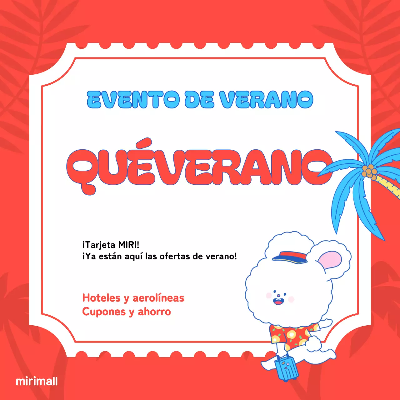 Anuncio pop-art de un evento veraniego en chartreuse y azul claro