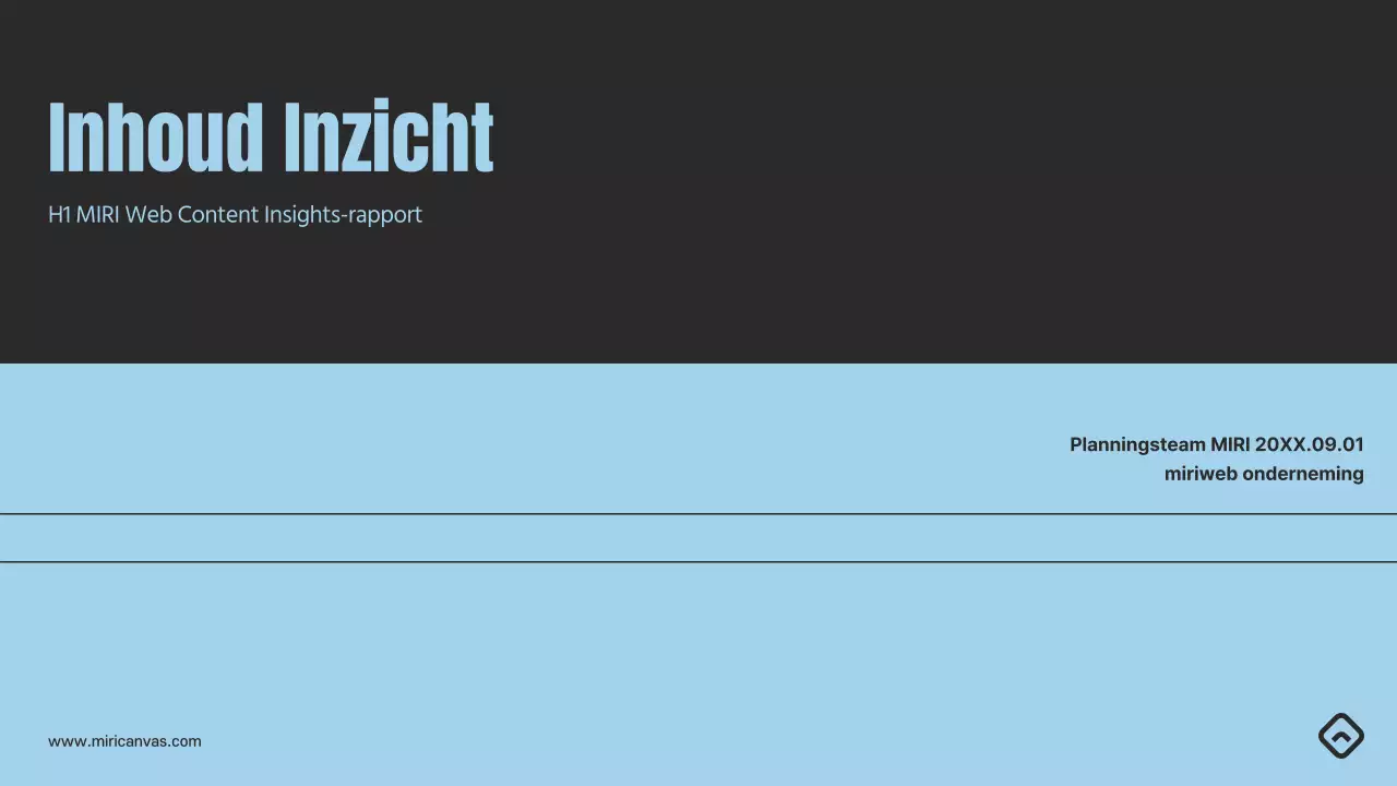 Een eenvoudig inzichtsrapport in grijs en lichtblauw