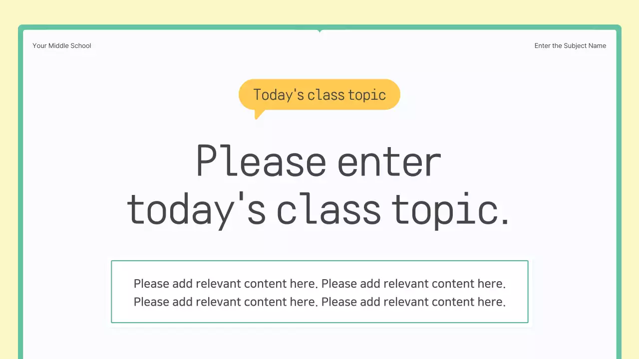 Apresentação do Guia de Aula Green Simple