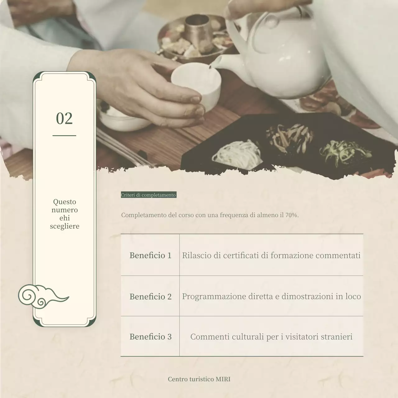 Guida al reclutamento per il Corso di formazione per interpreti culturali tradizionali in verde e beige