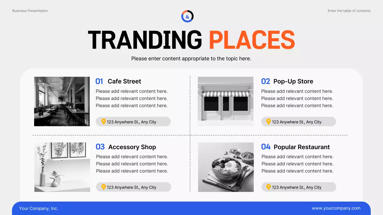 Blue Modern Marketing Report Presentation