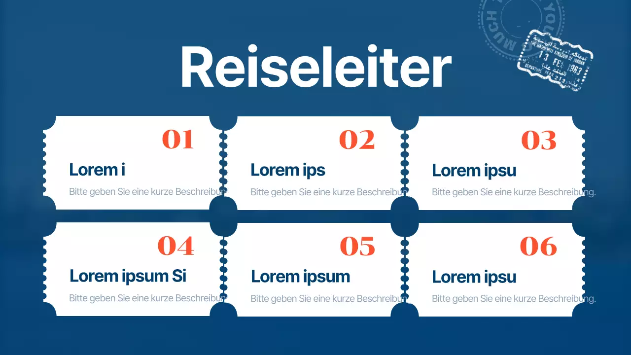 Ein moderner Stadtführer in Hellblau und Marineblau