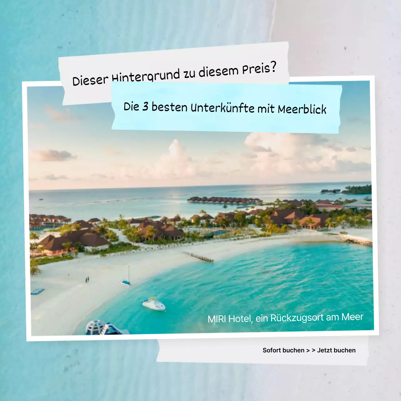 Ein Leitfaden für tropische Ferien in Hellblau und Weiß