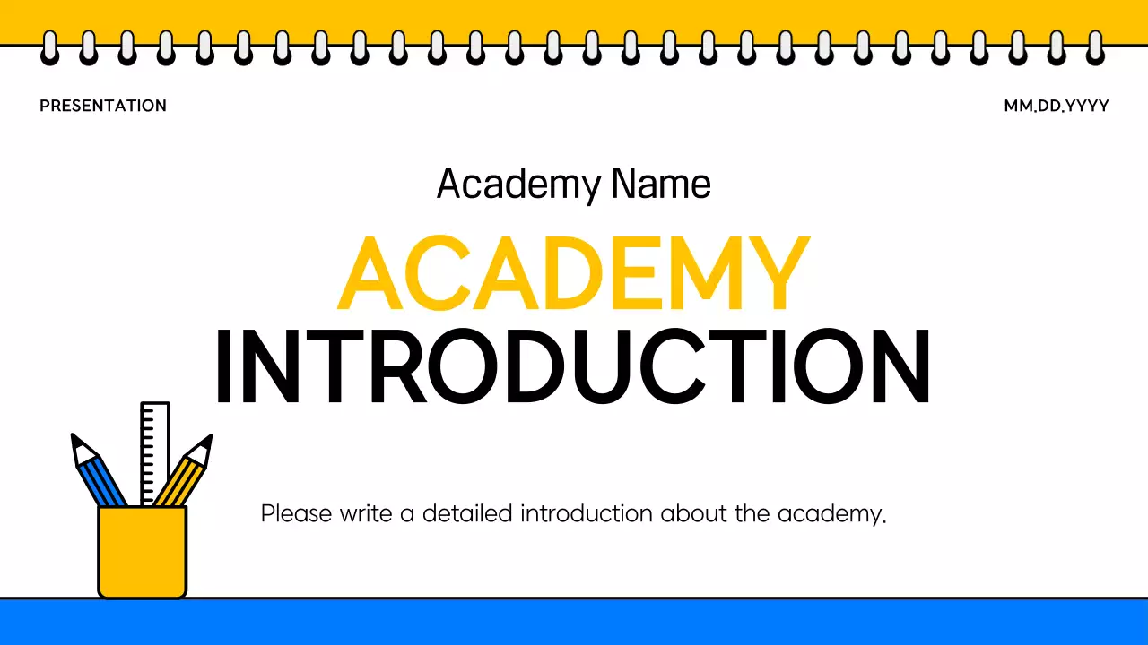 Yellow Simple Academy Presentation