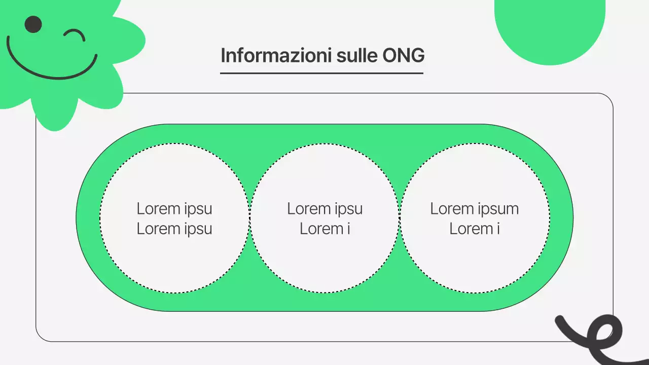 Un'introduzione semplice, verde e grigia al volontariato nelle ONG.