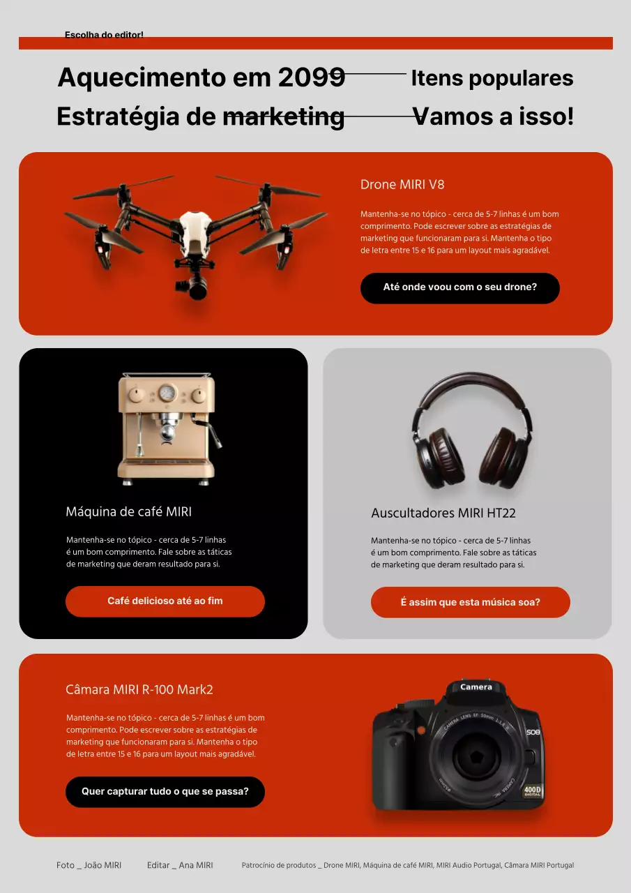Estratégias de marketing modernas em vermelho e cinzento em poucas palavras