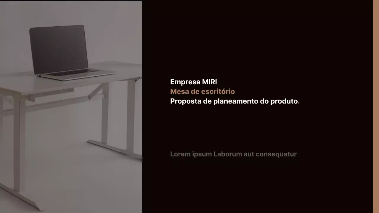 Proposta de merchandising simples em castanho e bege
