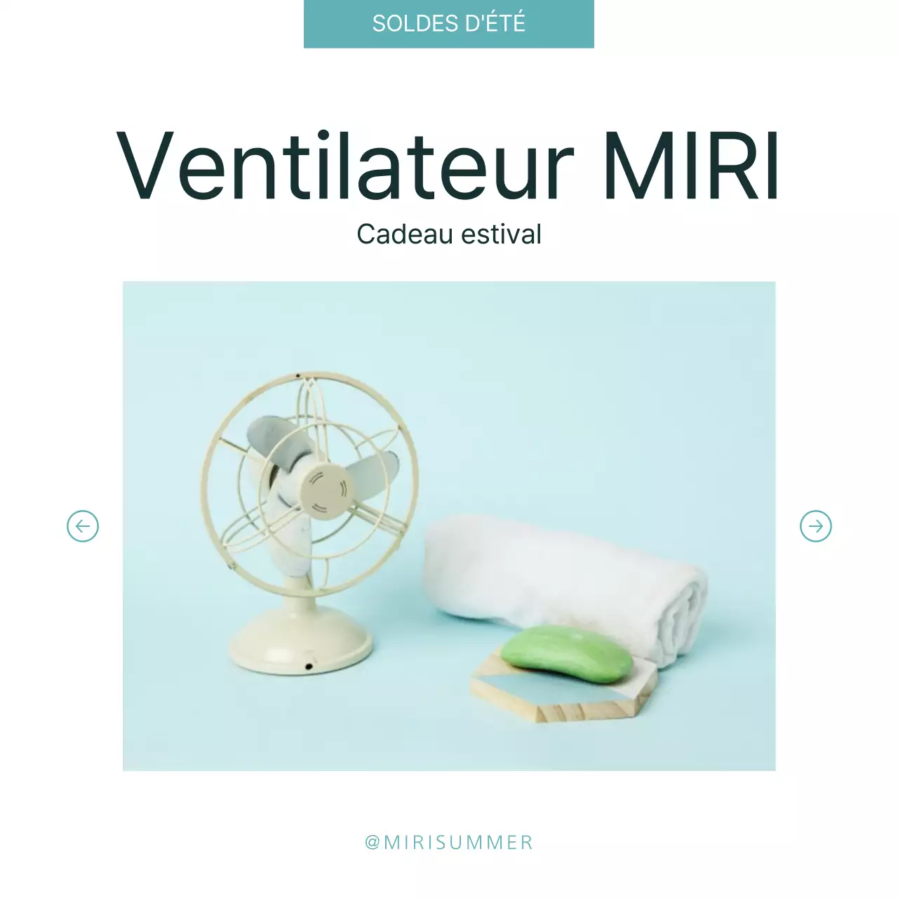 Cadeaux d'été minimalistes en menthe et blanc post
