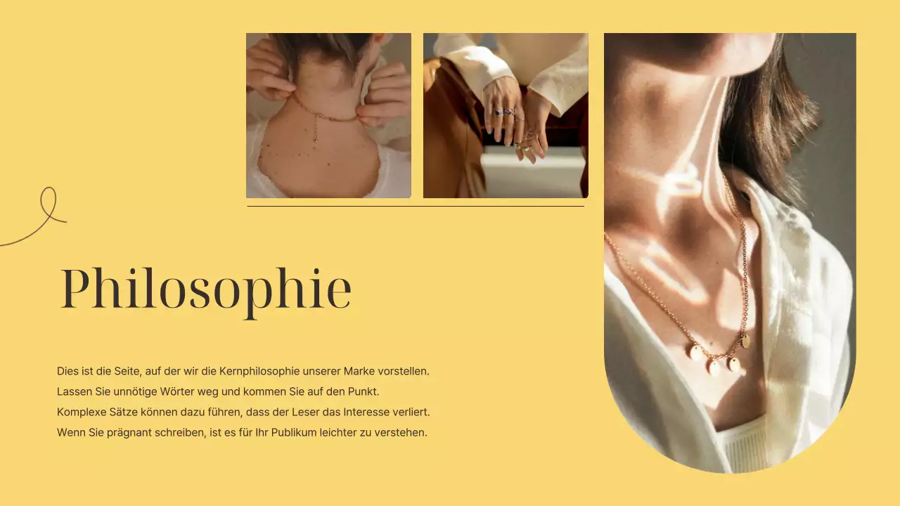 Eine luxuriöse Kleinunternehmermarke in Gelb und Braun