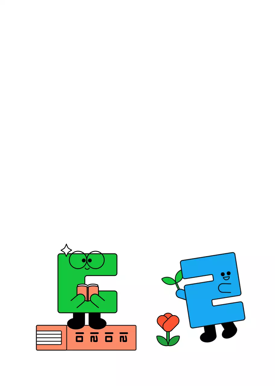 귀여운 캐릭터가 있는 한글공부 쓰기책