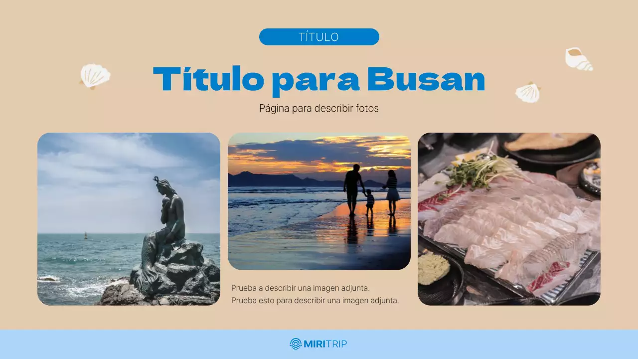 Promoción de los barrios azul claro y beige de Busan