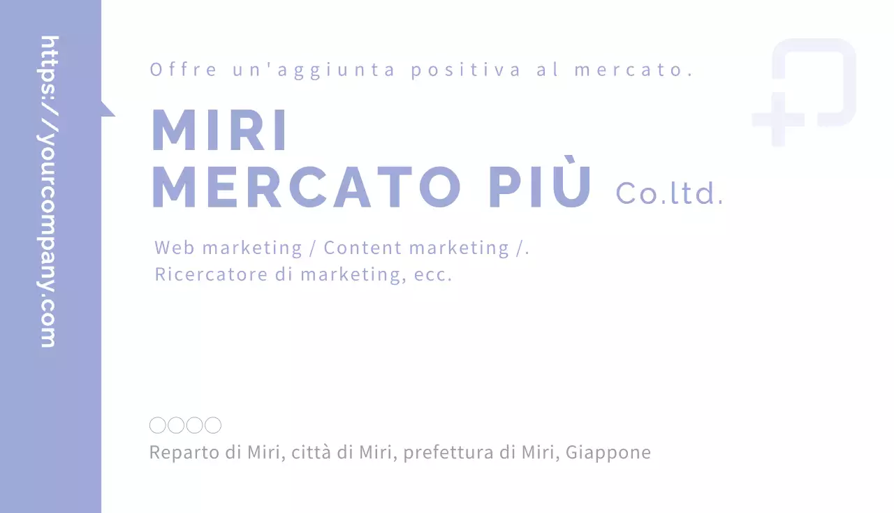 Biglietto da visita di base per dirigenti aziendali in bianco e viola