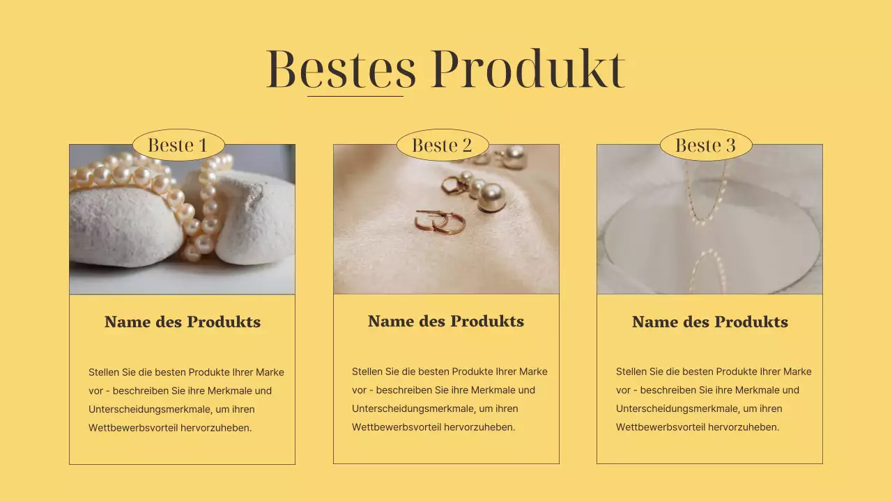 Eine luxuriöse Kleinunternehmermarke in Gelb und Braun