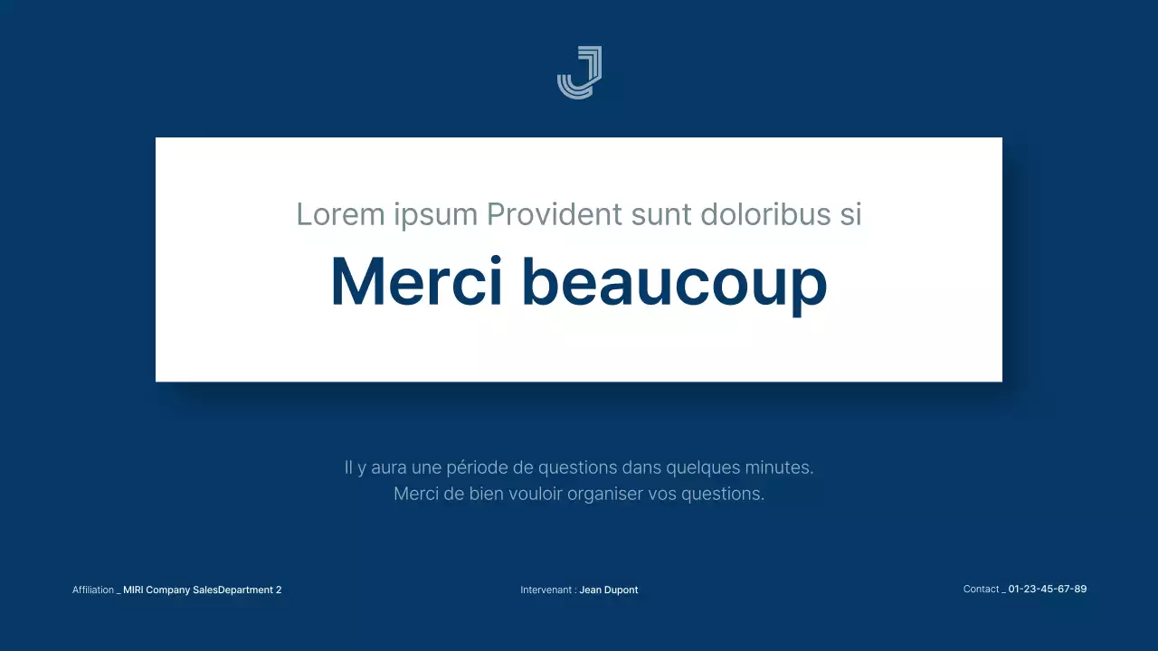 Rapport simple sur les revenus et les performances de l'entreprise en bleu et blanc