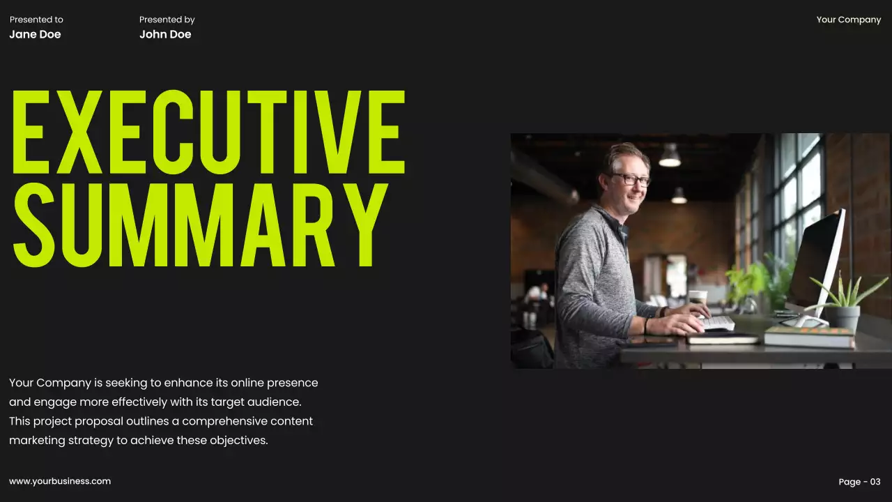 Neon Modern Project Proposal Document Presentation