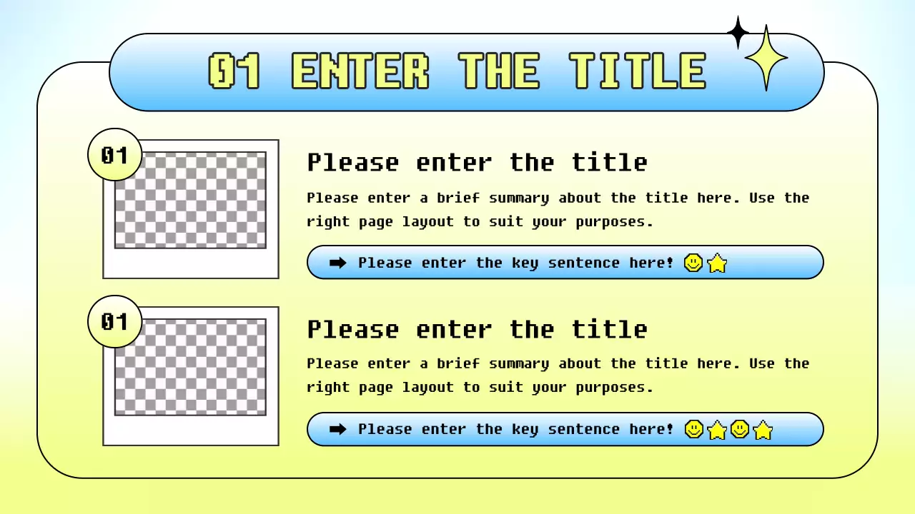 블루 레트로 가이드 프리젠테이션