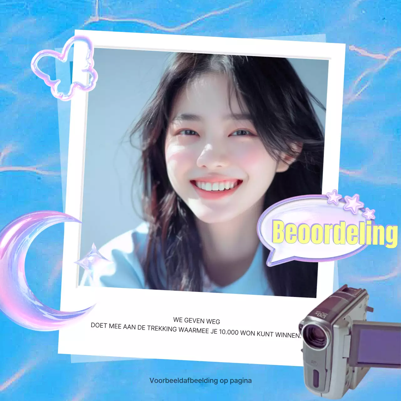 Kitscherige Y2K-gemerkte palen in lichtblauw