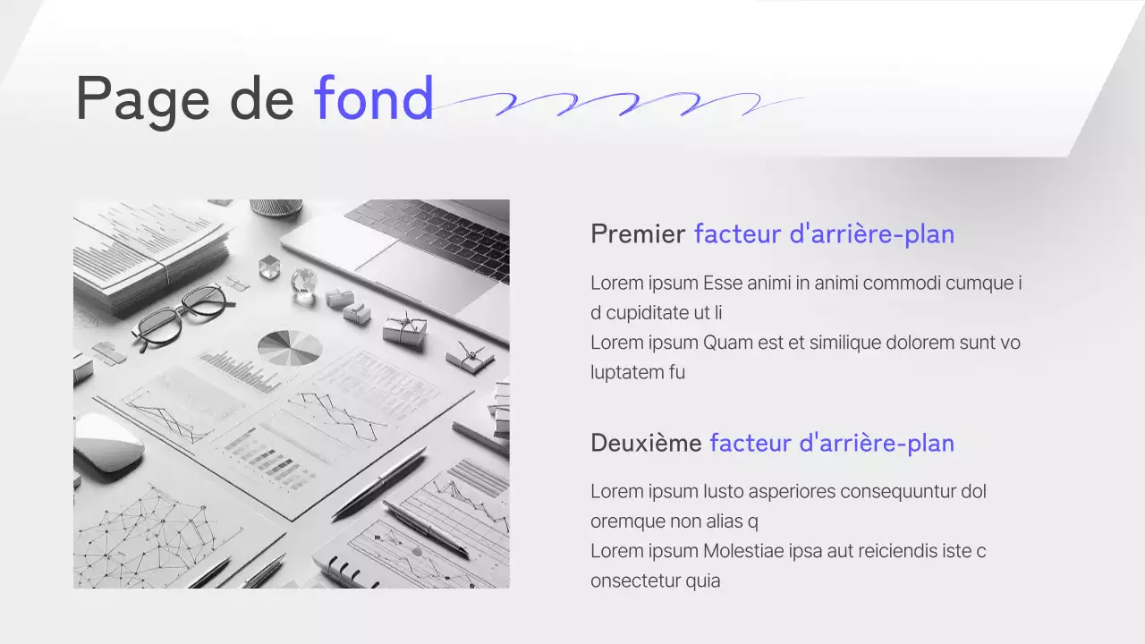 Un rapport de planification stratégique d'entreprise gris et simple