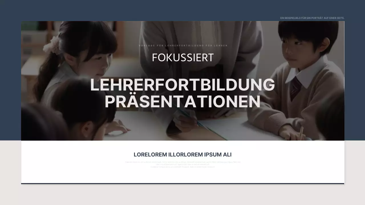 Einfacher Bericht über die Lehrerausbildung in Marineblau und Beige