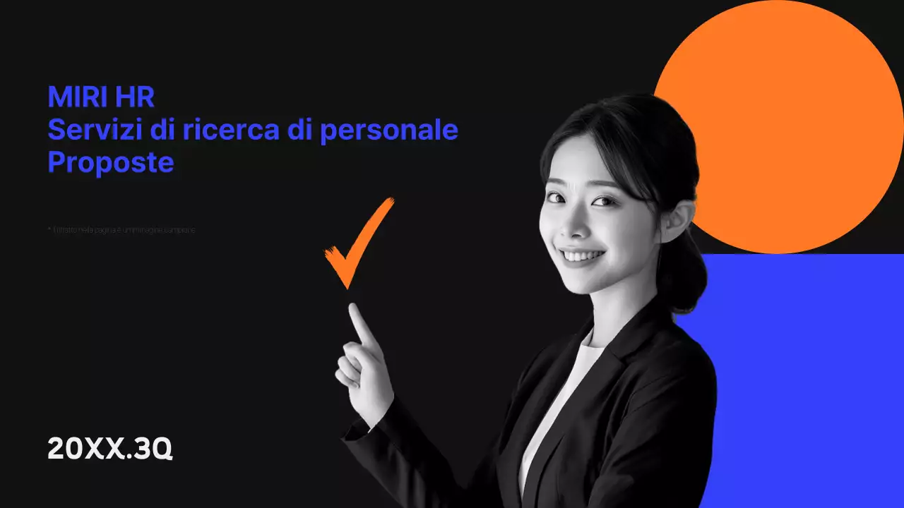 Moderna proposta di servizio di headhunting in nero e blu