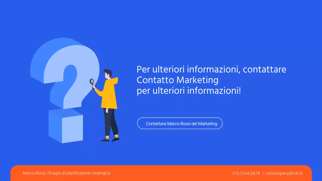 Tendenze di marketing semplici in blu e arancione Carta dei problemi