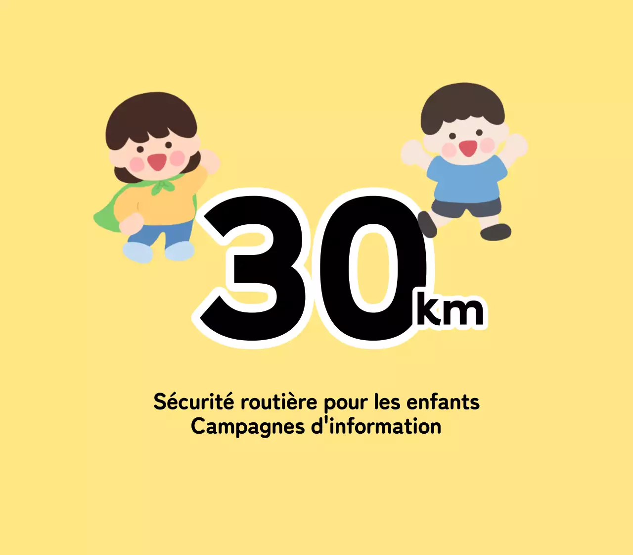 Campagne de sécurité routière mignonne et câline avec des personnages d'enfants