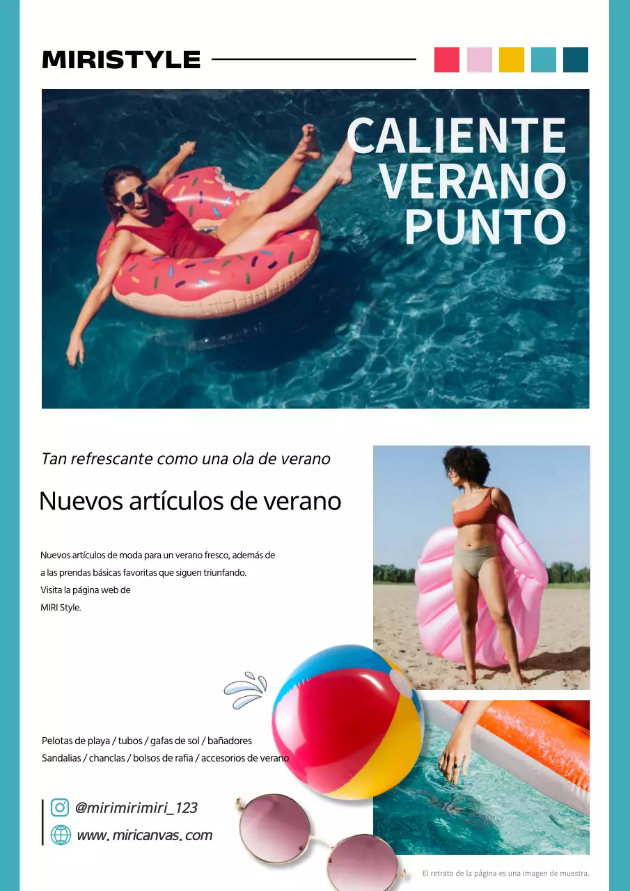 Promocionando los kitsch bañadores de verano de Mint