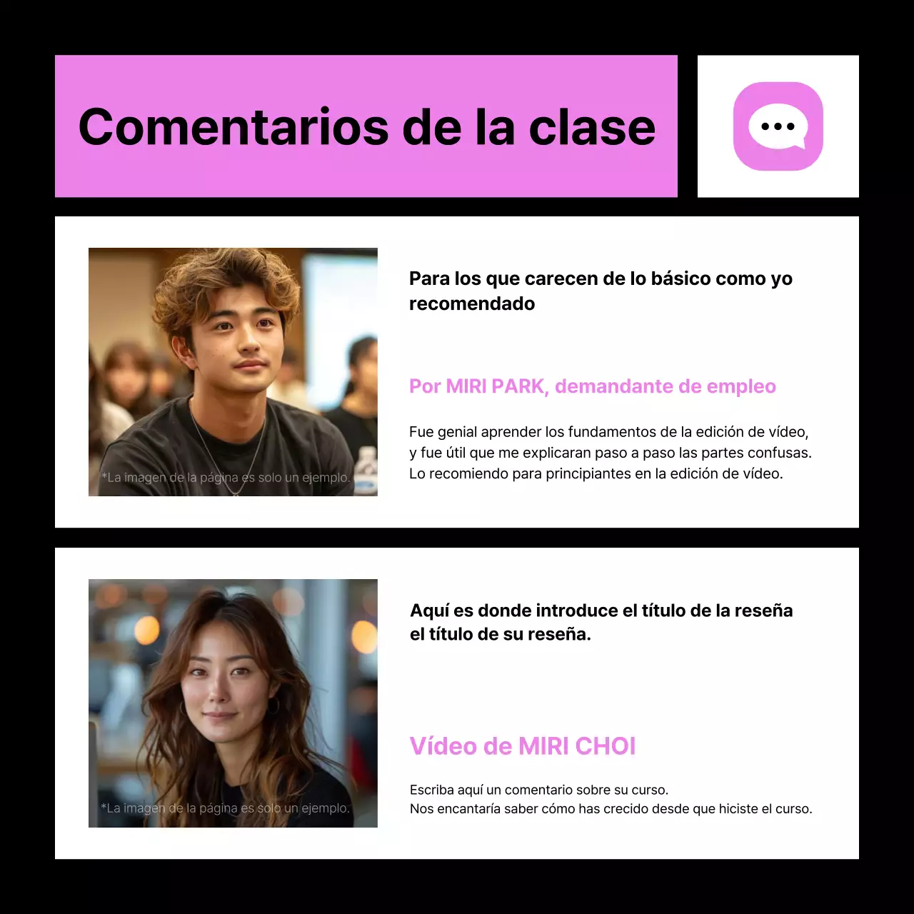 Promociona tu curso de edición de vídeo en rosa y azul