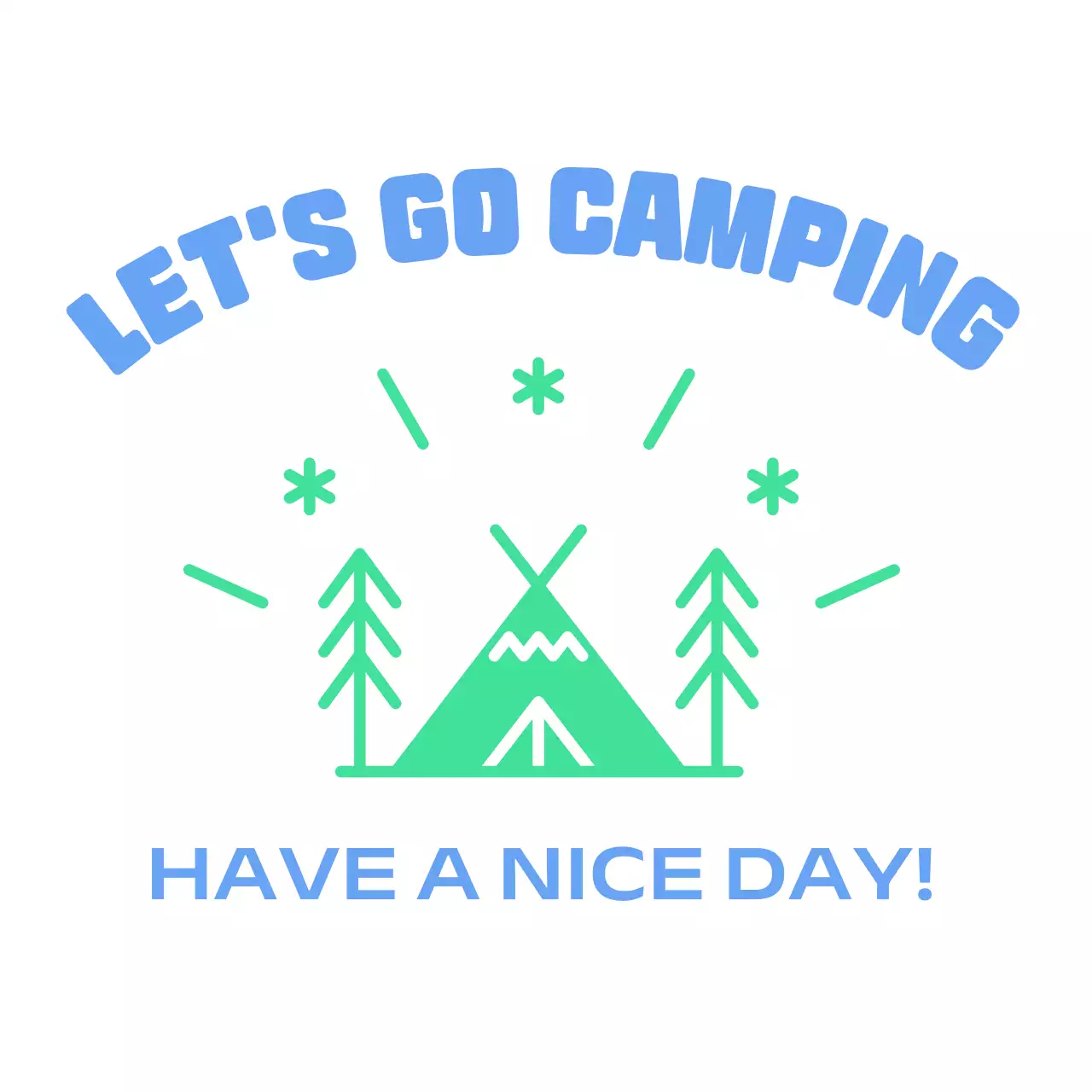 캠프 일러스트가 있는 밝은 느낌의 캠핑장
