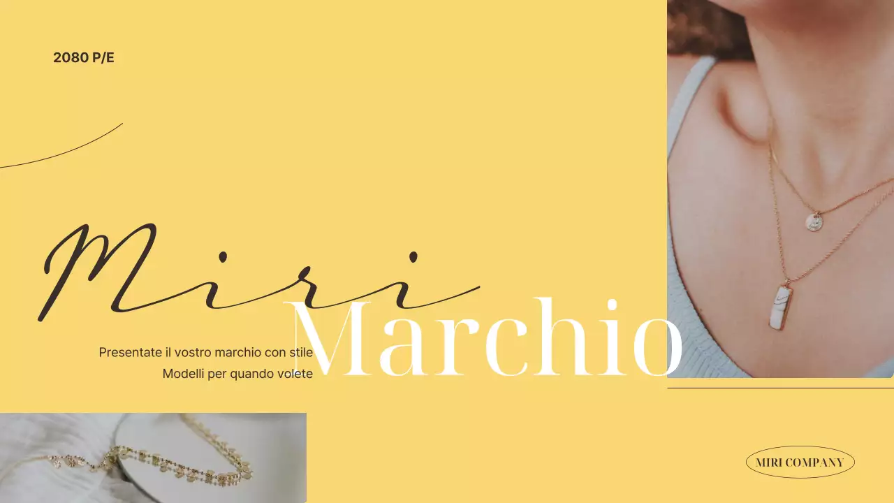 Un marchio di lusso per piccole imprese in giallo e marrone