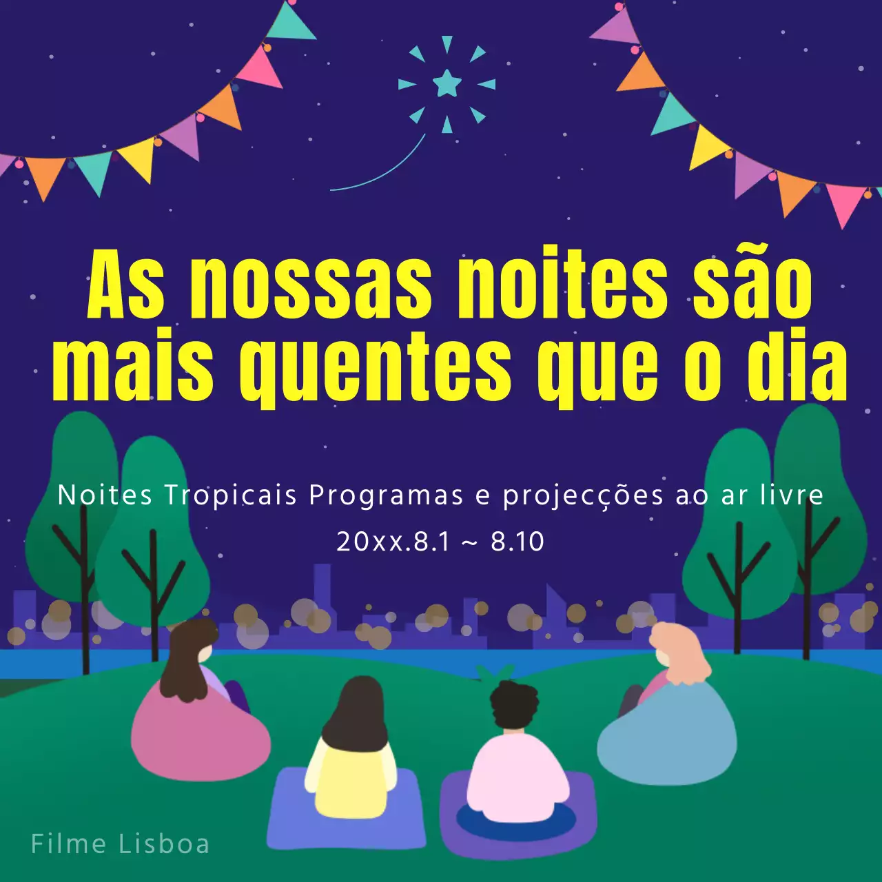 Promover projecções de filmes ao ar livre com a tendência para a sodomia