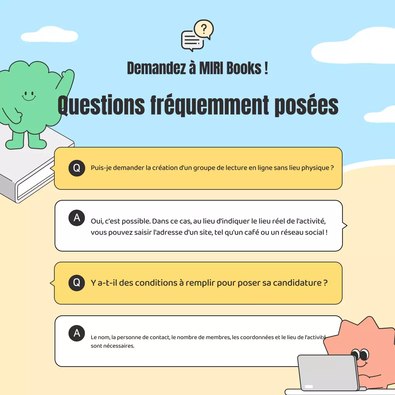 Promouvoir un groupe de lecture estival en bleu clair et beige