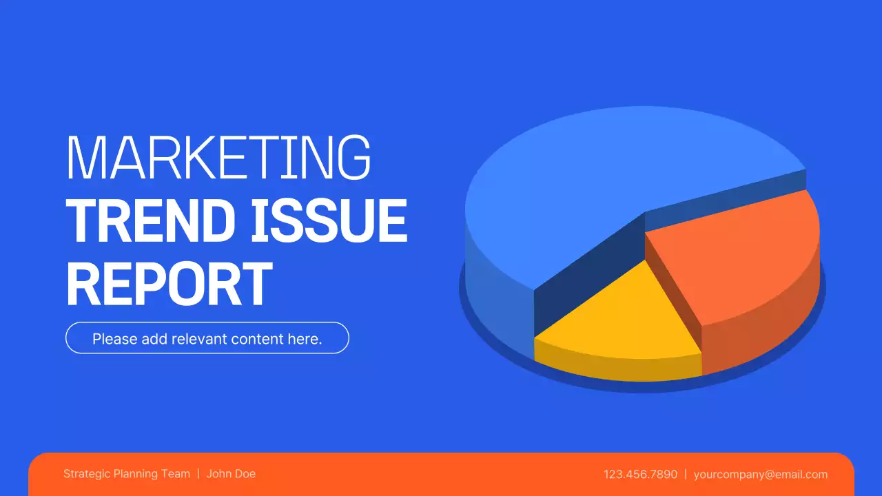 Blue Modern Marketing Report Presentation