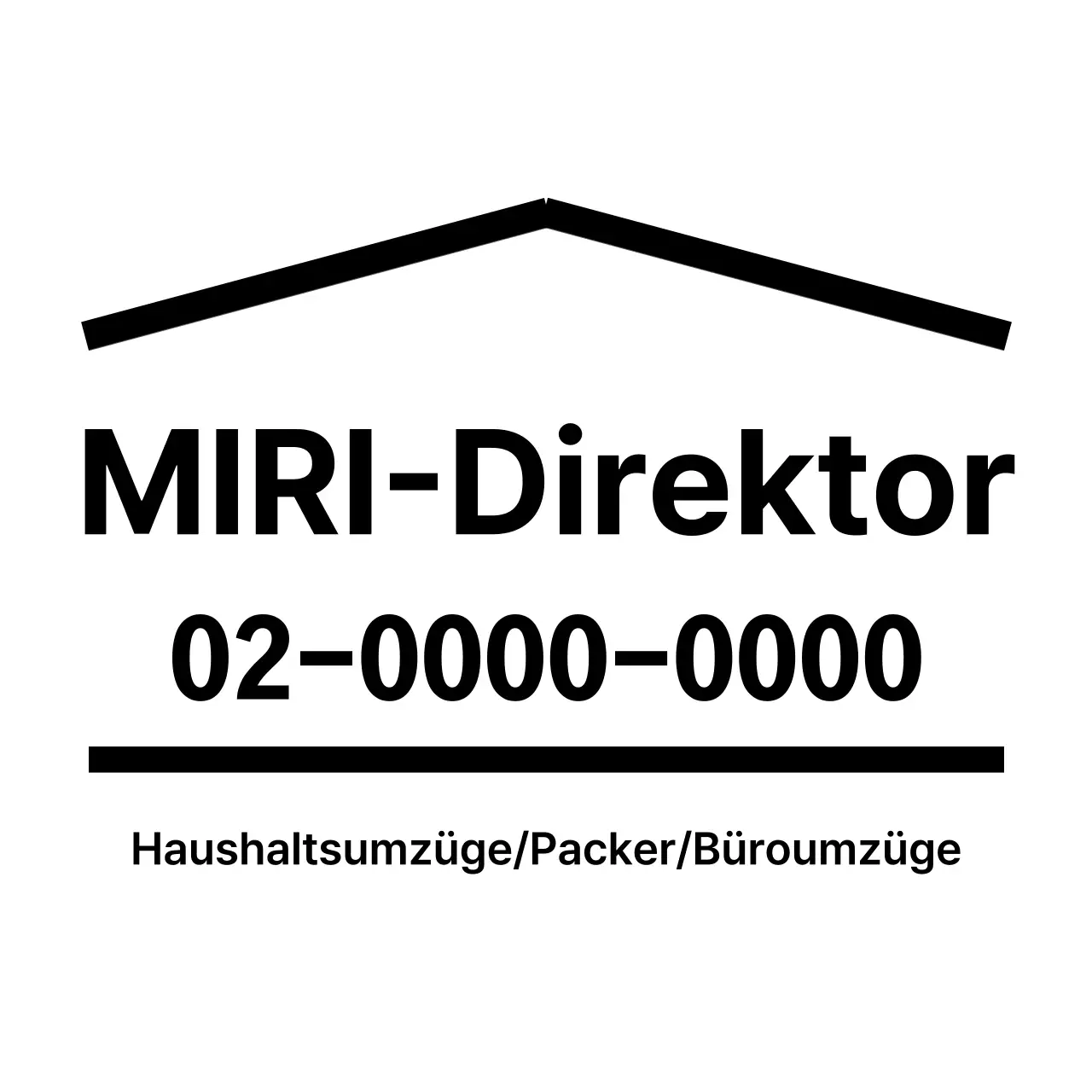 Design mit geraden Linien in Form eines Hauses