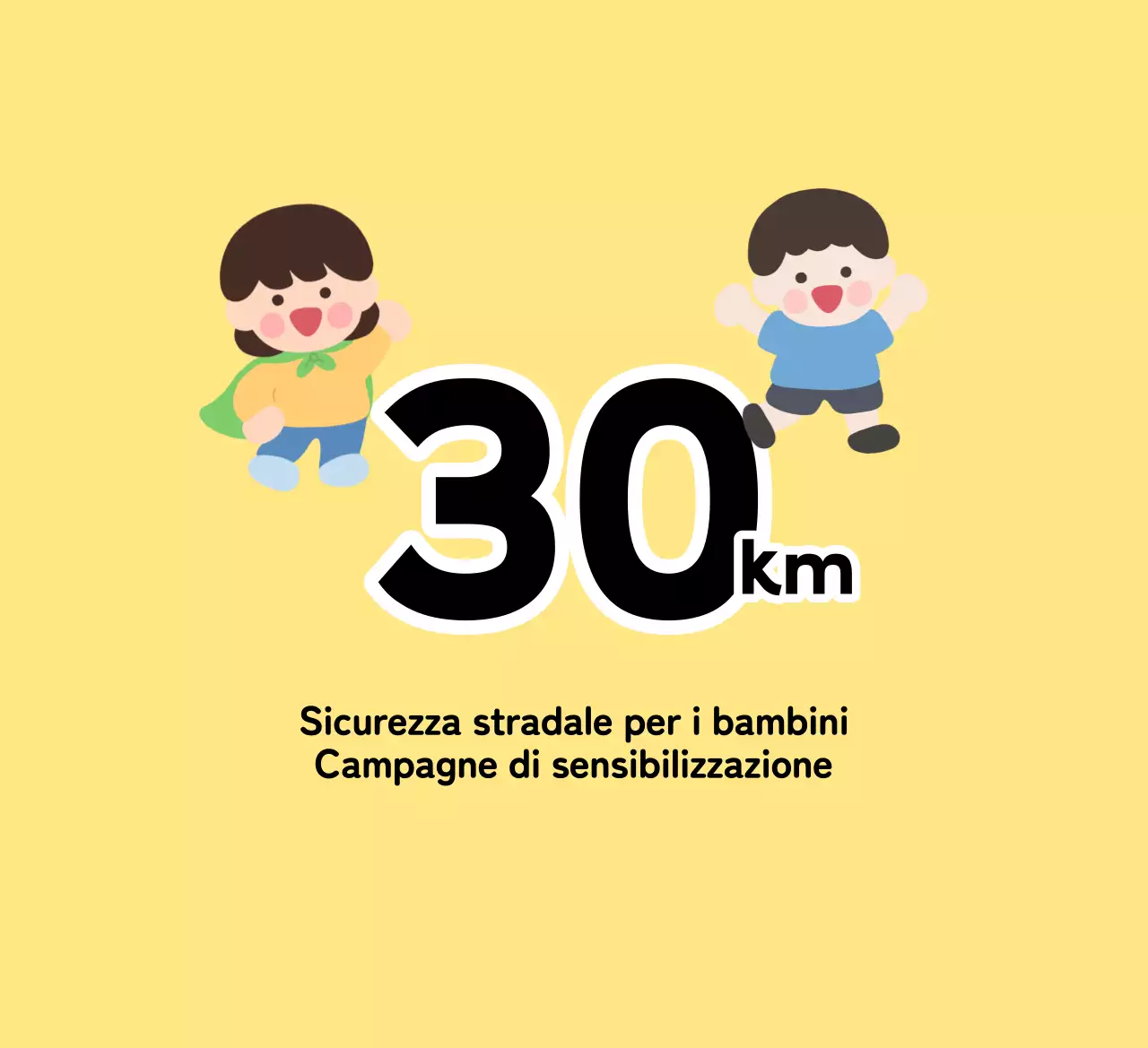 Campagna per la sicurezza stradale carina e tenera con i personaggi dei bambini