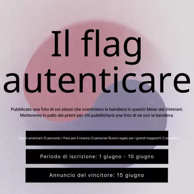 Annuncio dei tradizionali eventi patriottici rossi e blu