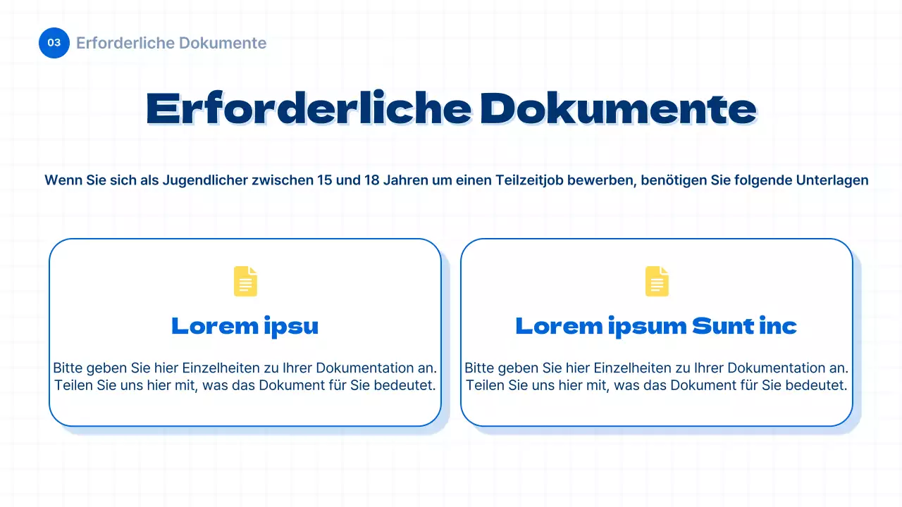 Informationen zum Jugendarbeitsrecht in blauem und einfachem Stil