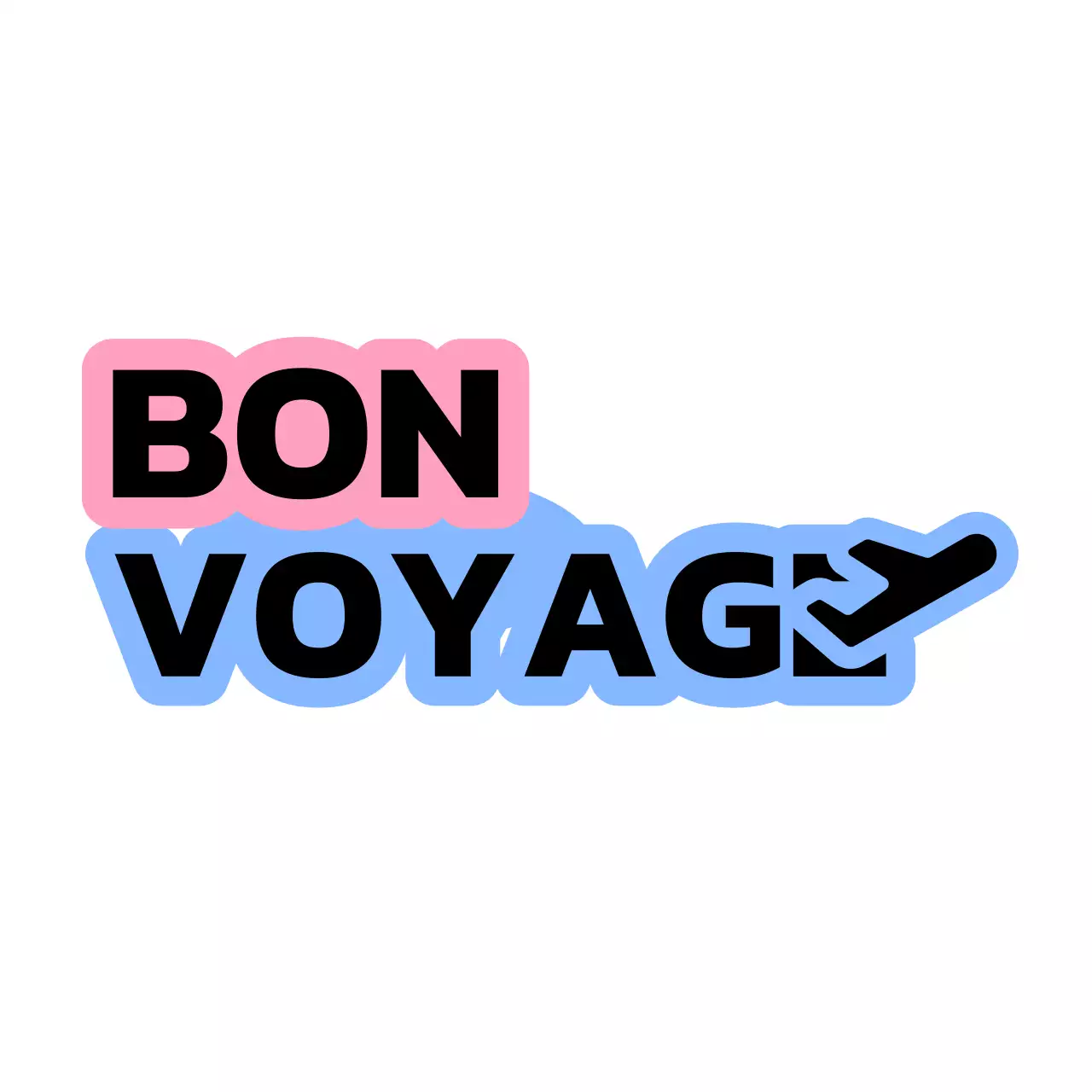 Marchandise d'agence de voyage avec des contours de texte et des avions