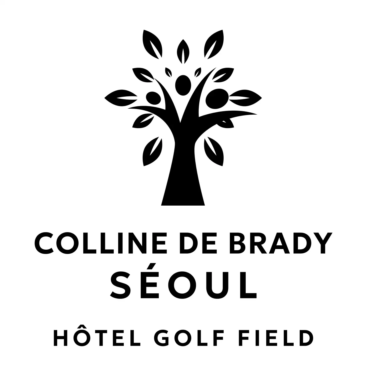 Conception d'un hôtel avec illustration d'un arbre avec des baies