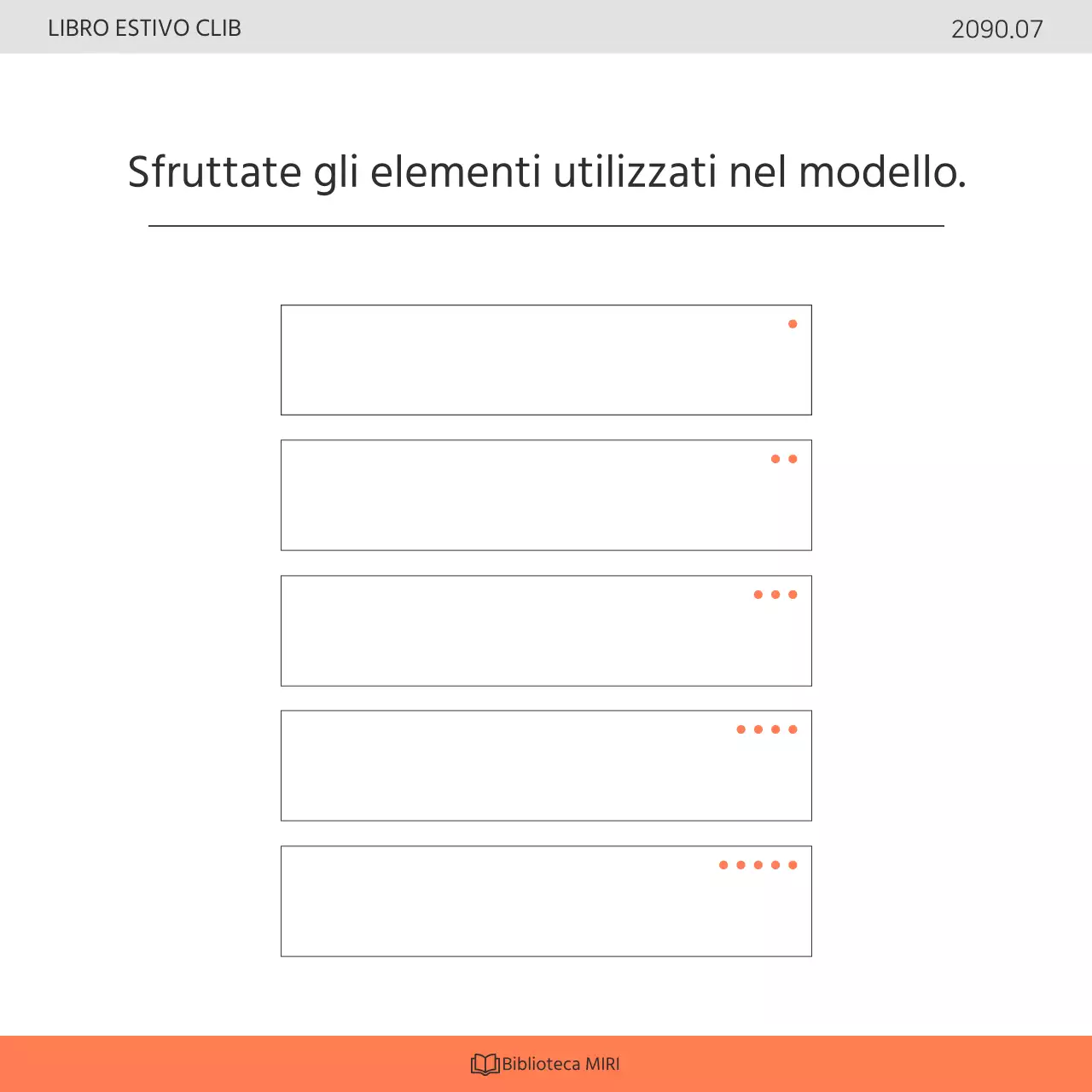 Promuovere un programma di sensibilizzazione per il club del libro della biblioteca in bianco e arancione kitsch
