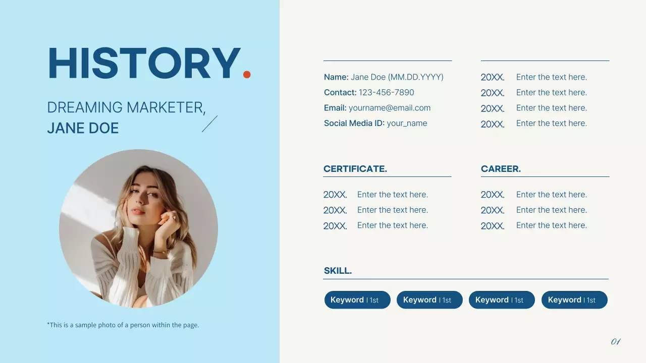 Trình bày tài liệu Blue Clean Portfolio