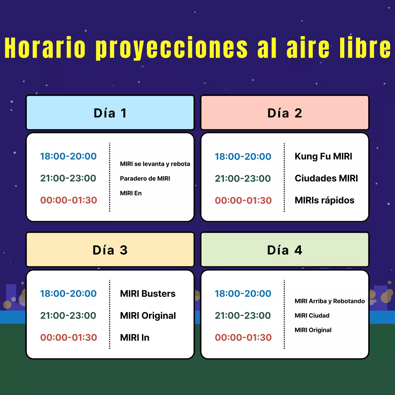 Promover la proyección de películas al aire libre con la moda de la sodomía