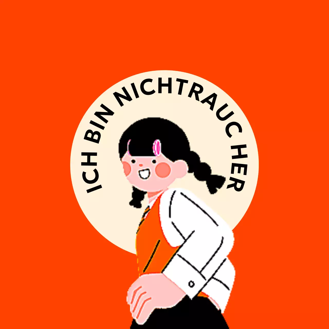 Rauchfreies Design mit niedlichen Schülerillustrationen