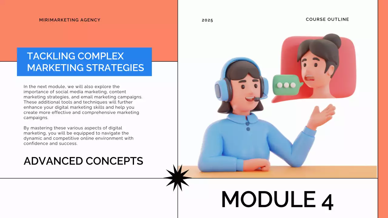 Blue Modern Marketing Course Guide Presentation