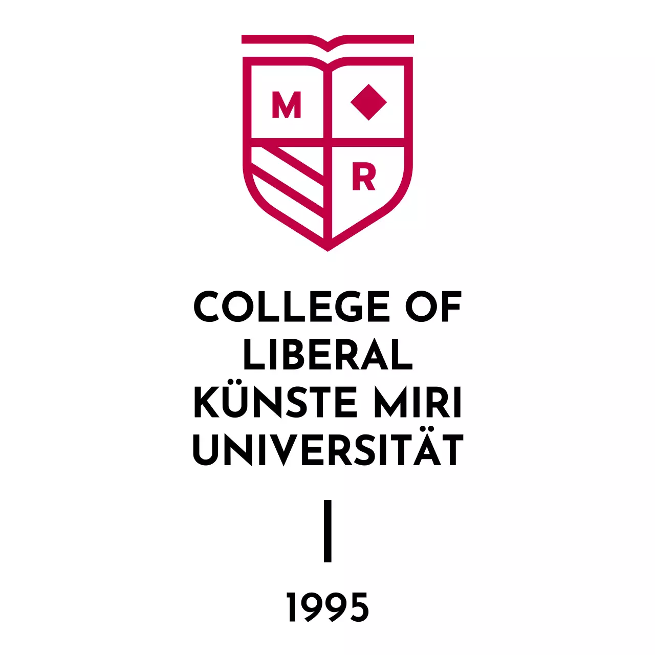 Design mit Schulemblem in Form einer Flagge