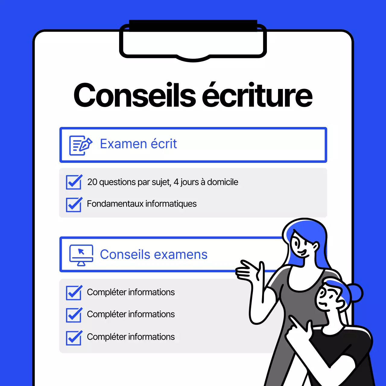 Un simple prospectus de certification bleu et bleu clair