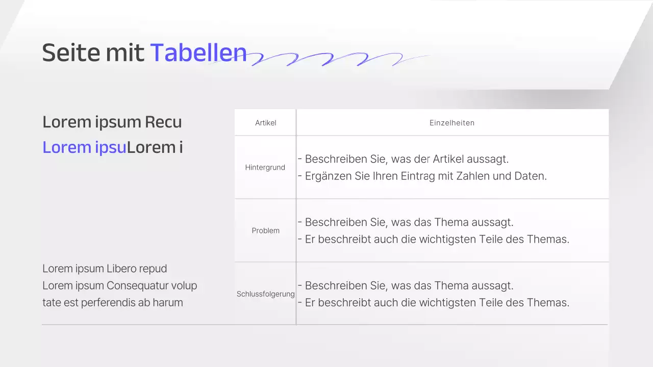 Ein grauer und einfacher Bericht zur strategischen Unternehmensplanung