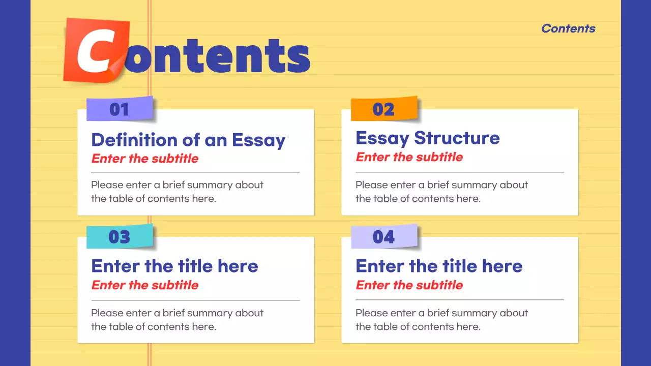 Yellow Modern Writing Presentation