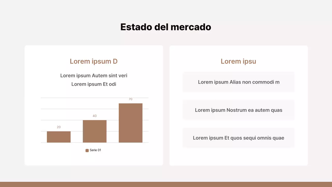 Sencilla propuesta de merchandising en marrón y beige
